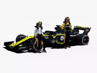 Renault Sport F1 RS18 Low-poly 3D model