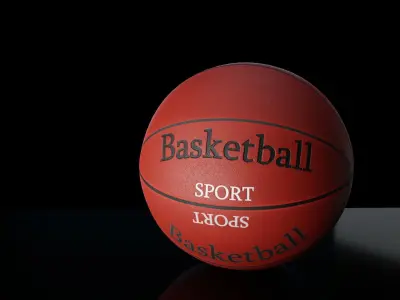 Basketball PBR ball Low-poly 3D model