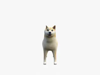 Doggo shiba inu Low-poly 3D model