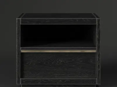 RH BEZIER 26in OPEN NIGHTSTAND 3D model