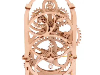 Timer- Countdown Clock - 3D DIY Wooden Mechanical Puzzle Model 3D model