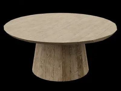 Circular Table 04 Low-poly 3D model