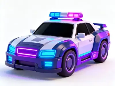 Futuristic  Police Vehicles And Enforcement Units 3D Collection 3D Model Pack