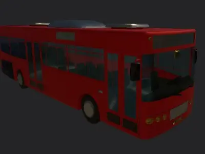 Bus with 5 Diff Textures Optimized for Unreal Engine And Unity Low-poly 3D model