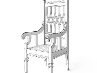 Medieval Chair 3D model