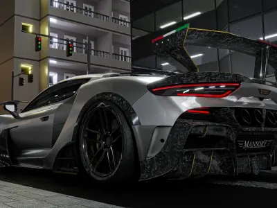 Maserati mc20 mansory first edition Low-poly 3D model