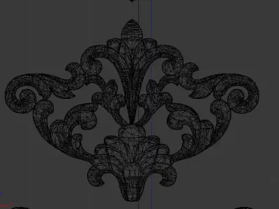 Classic decor ornament v-3D model 23 3D model