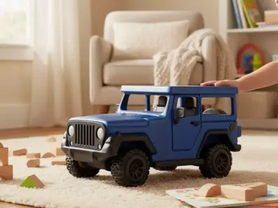 blue jeep wrangler 3D print model