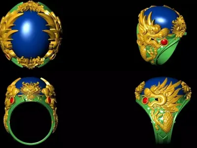 3D print model Dragon ring Free Free 3D print model