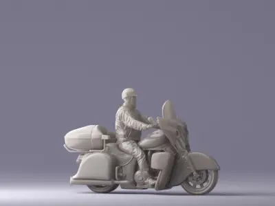 Man on the redish bike 0935 3D Print Ready 3D print model