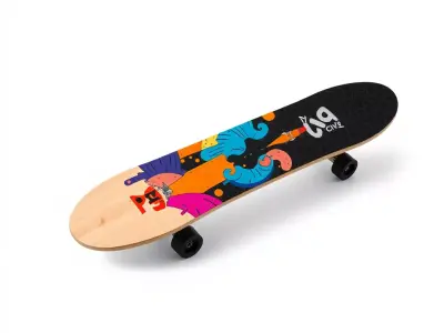 Colorful Skateboard model pack Low-poly 3D model