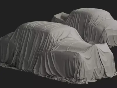 Vintage Car Cover 08 3D model