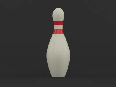 Bowling Ball and Pins 3D model