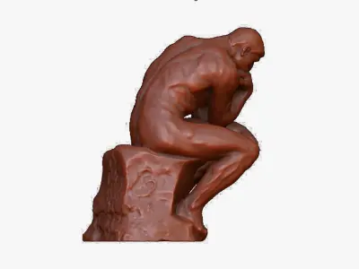 The Thinker By Rodin STL 3D Model 3D print model