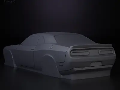 Dodge Challenger simplified decorative model 3D print model