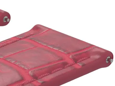 Strap watch Reptile red PBR Low-poly 3D model