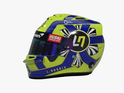 Norris helmet 2020 Low-poly 3D model