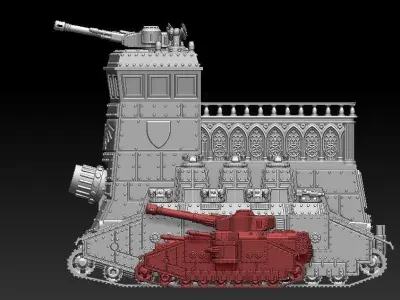 WAR-ENGINS of the Armageddon set 5 HQ Leviathan  3D print model