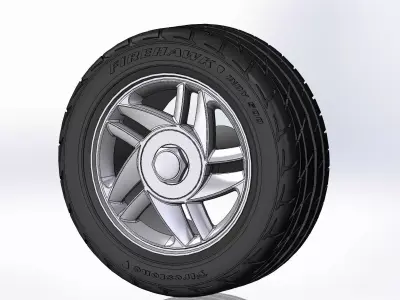 Wheels for scale model of Camaro Z28 1993 3D print model