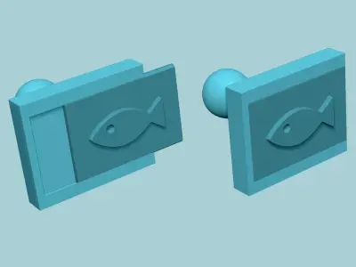 Stamp 12 - Simple Fish - Fondant Decoration Maker Toy 3D print model