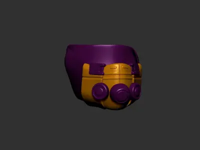 helmet high poly sculpt 3d printable  3D model 17