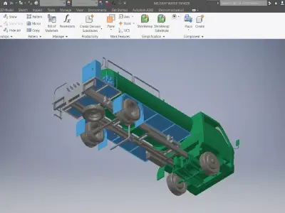 WATER TANKER Vehicle 3d model 3D model