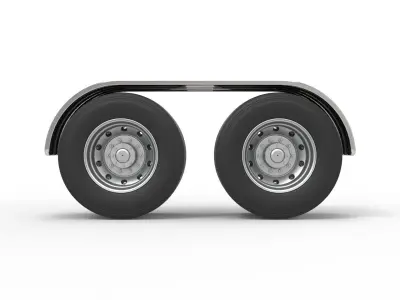 Semi truck Rear fenders Set 7 Scale 1 to 25 3D print model