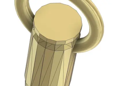 9mm bullet replica with and without keychain  Free 3D print model