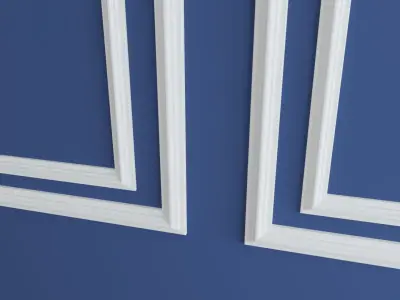 Wall Paneling Set 3D model Low-poly 3D model