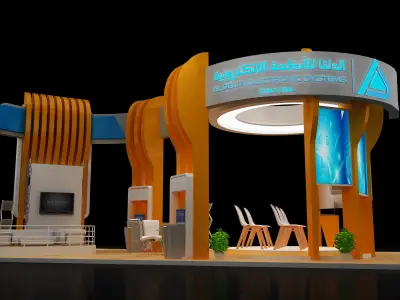  Booth Exhibition Stand a308  3D model