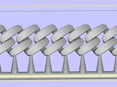 Baguette Shape Cuban Chain For Everyday Use  3D print model