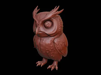 Owl Animal Sculpture 3D print model buy
