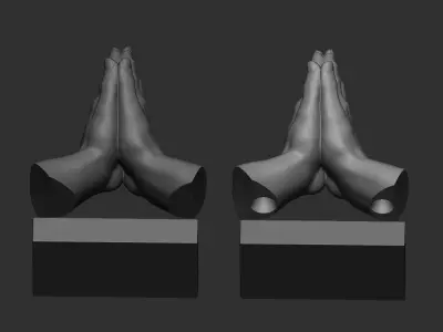 Blessing Hands sculpture 3D print model