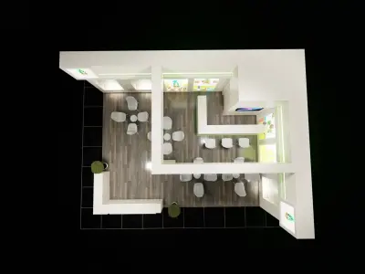 8x6 Exhibition Stand 3D model