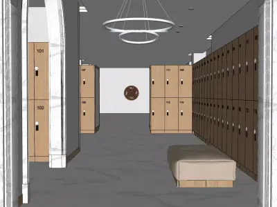 Locker room 3D model