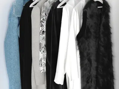 wardrobe with drawers 3D model