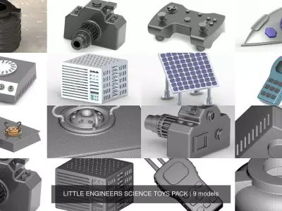 LITTLE ENGINEERS SCIENCE TOYS PACK 3D Model Collection