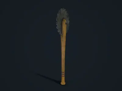 Saw Blade Bat Low-poly 3D model