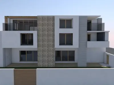 Full modern villa architectural design model 3D model