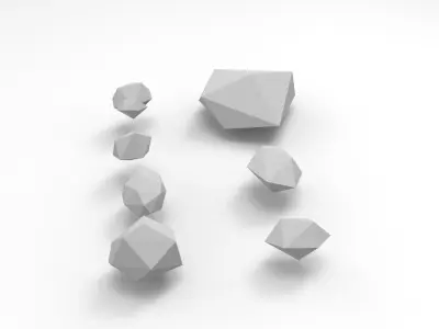 Lowpoly rock 3d model free Free 3D model