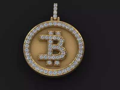  Bitcoin Pendant  3D print model