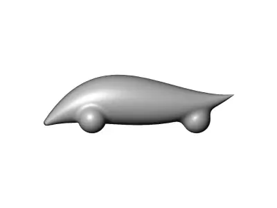 Miniature vehicle automotive speed sculpture N008 3D print model