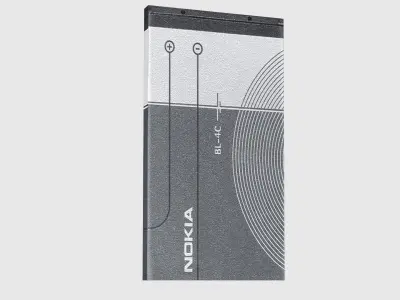 Nokia Battery Free low-poly 3D model