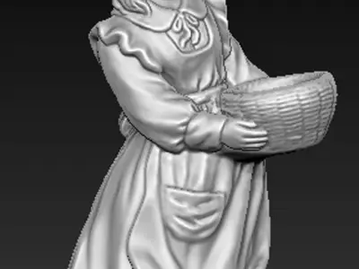 Field Girl 3D Model 3D print model