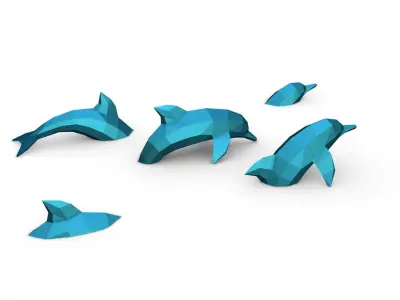 dolphins 3D print model