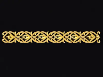 Central decor ornament for furniture 3D model 263