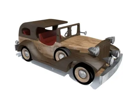 toy wooden car 3D model purchase