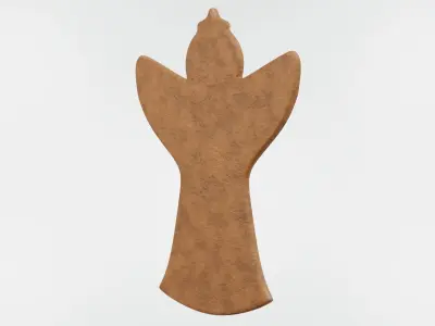 Gingerbread Christmas Cookie 18 - Little Angel 3D model