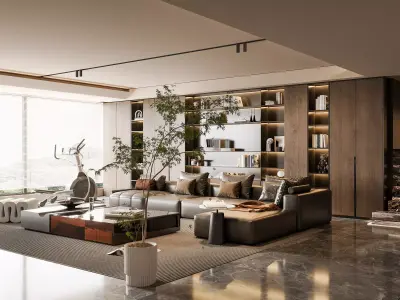 Indoor model of the reception room 3D model