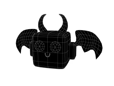 Devil Type Game Asset Pet Character v1 002 Low-poly 3D model